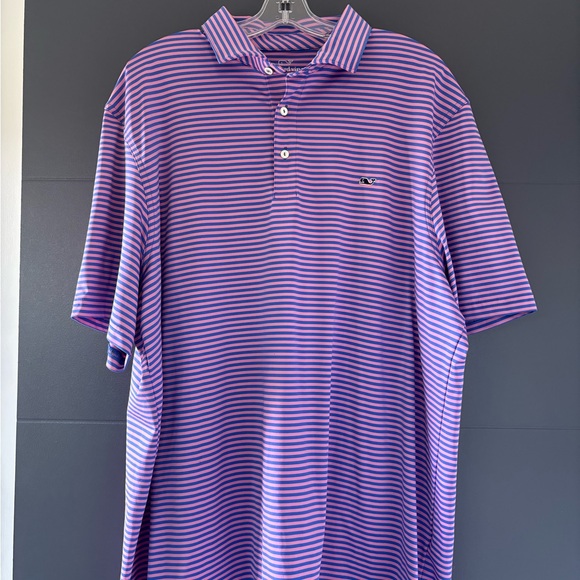 Vineyard Vines Striped Performance Polo‎ Shirt - Picture 1 of 5